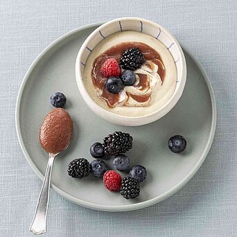 Protein-Creme mit Obst